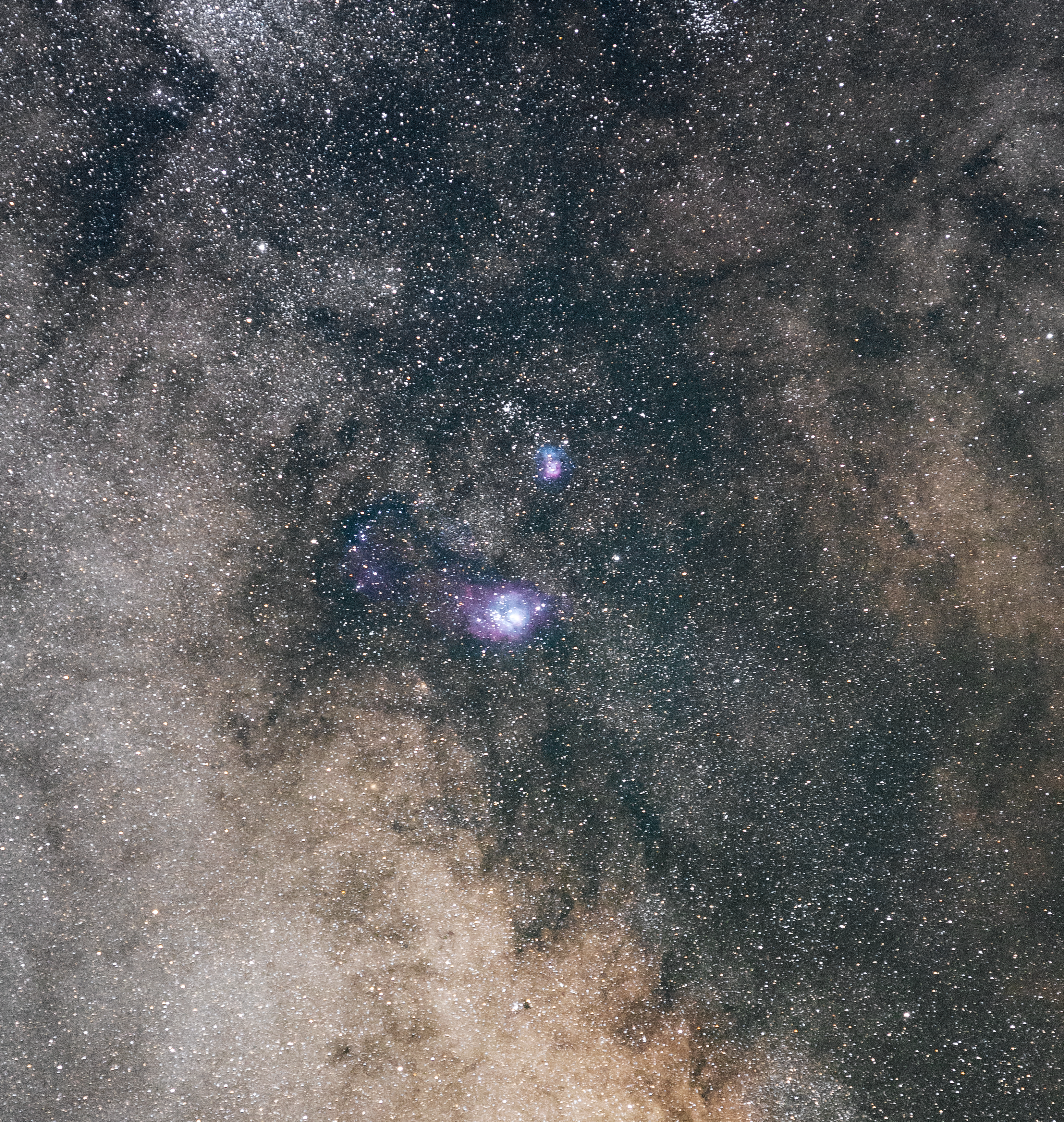 Lagoon and Triffid Nebulae