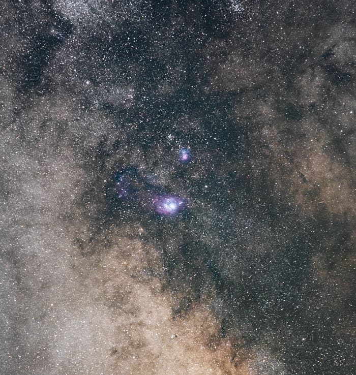 Lagoon and Triffid Nebulae