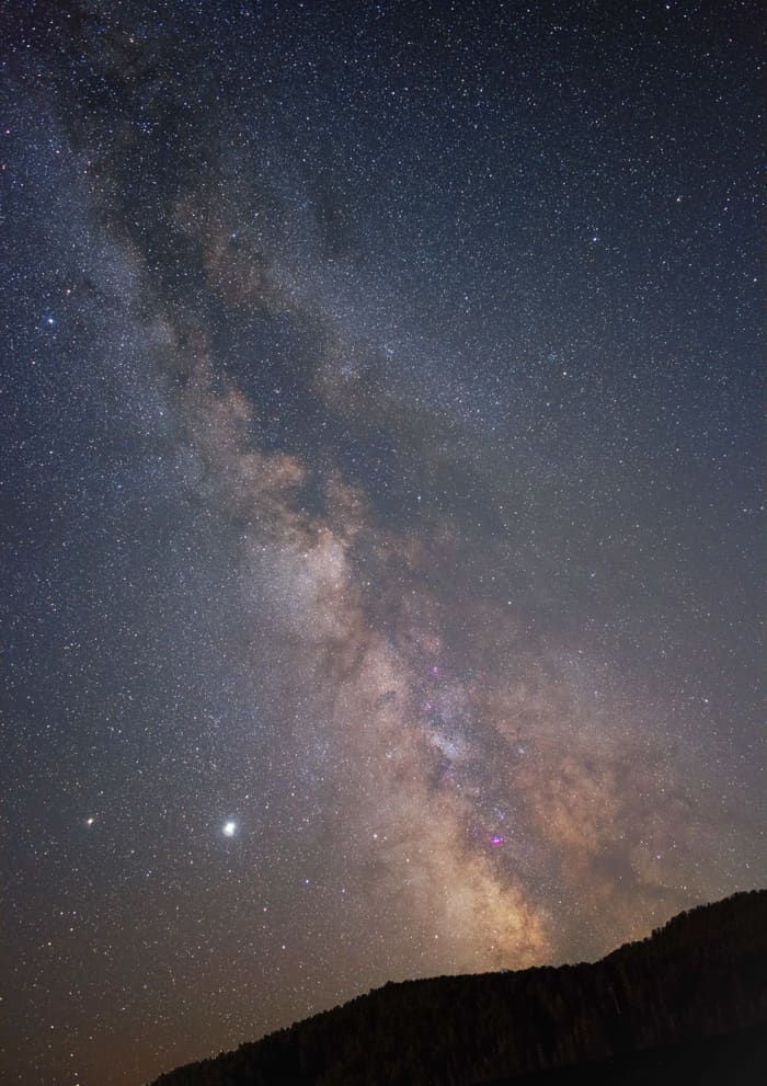 Milky Way ft. Jupiter and Saturn